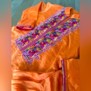 orange georgette salwar suit